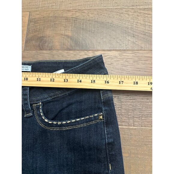 Lee Flare Jeans Wmn Sz12P Dark Blue Low Rise Slender Secret Western Studs - Picture 5 of 9